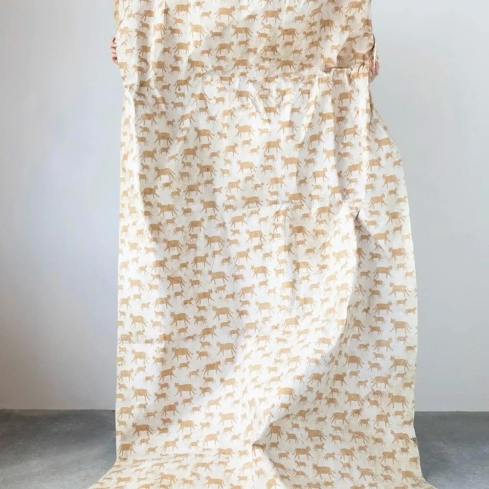 Creative Co-Op Cream and Tan Animal Print Wallpaper